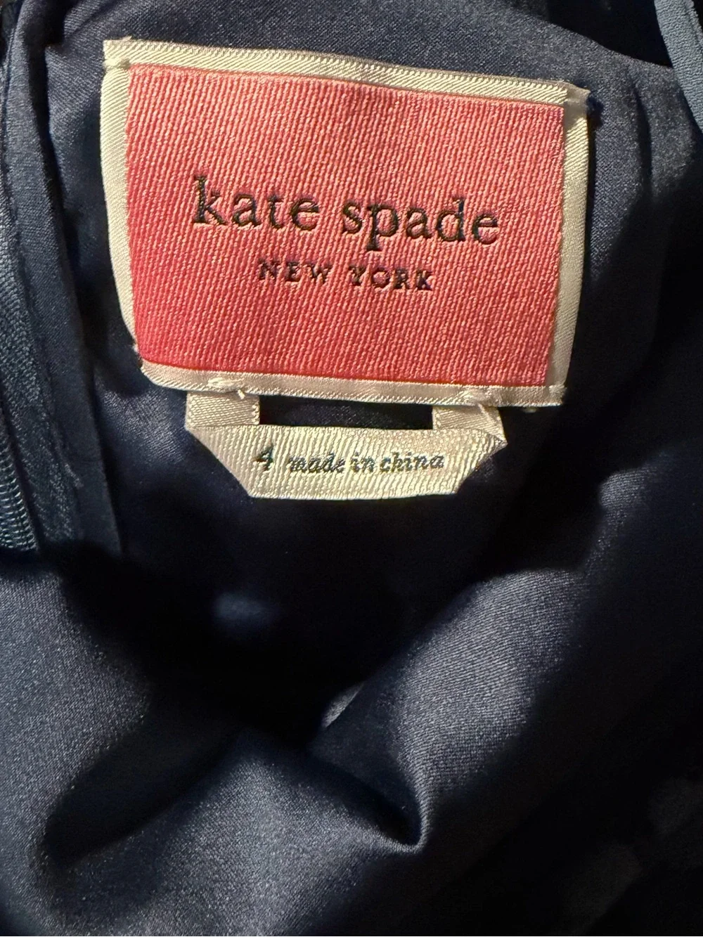 Kate Spade New York Navy Blue Floral Lace Dress Size 4